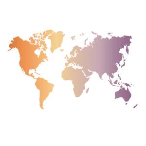 MULTICOLOR SHADE WORLD MAP